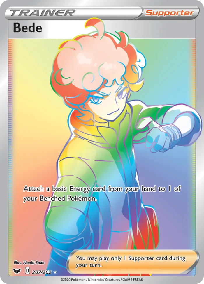 Bede #207 Sword & Shield Pokemon card