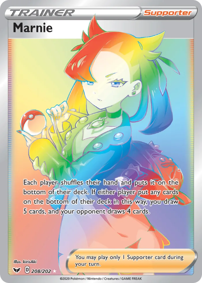 Marnie #208 Sword & Shield Pokemon card