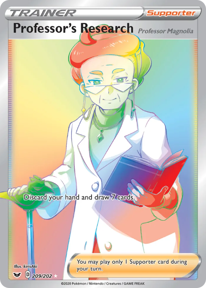 Professor's Research (Professor Magnolia) #209 Sword & Shield Pokemon card