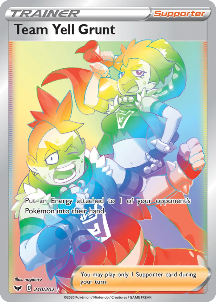 Team Yell Grunt #210 Sword & Shield Pokemon card