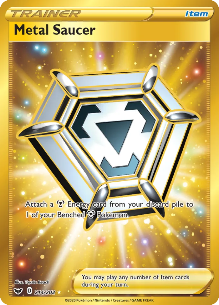Metal Saucer #214 Sword & Shield Pokemon card