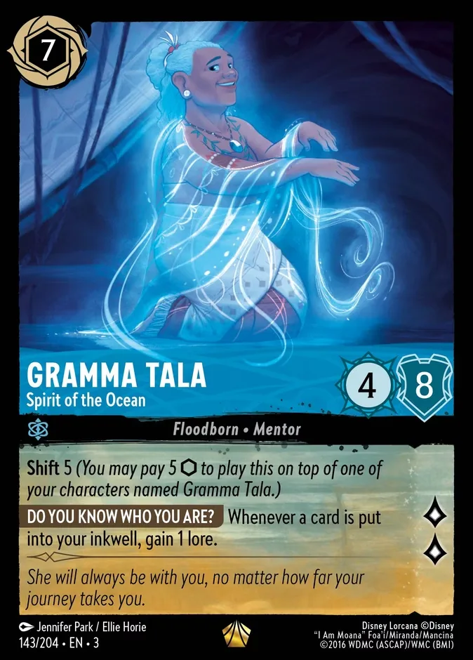 Gramma Tala #143 Into the Inklands Disney Lorcana card