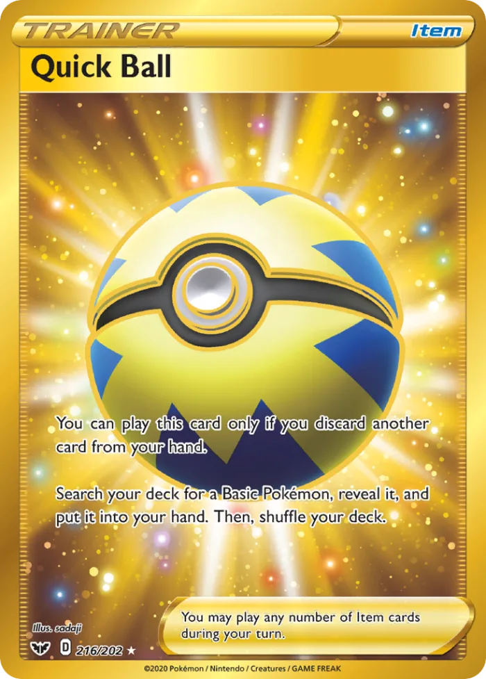 Quick Ball #216 Sword & Shield Pokemon card