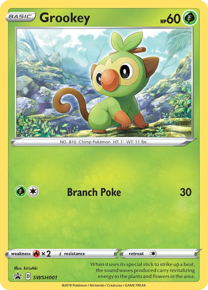 Grookey #SWSH001 SWSH Black Star Promos Pokemon card