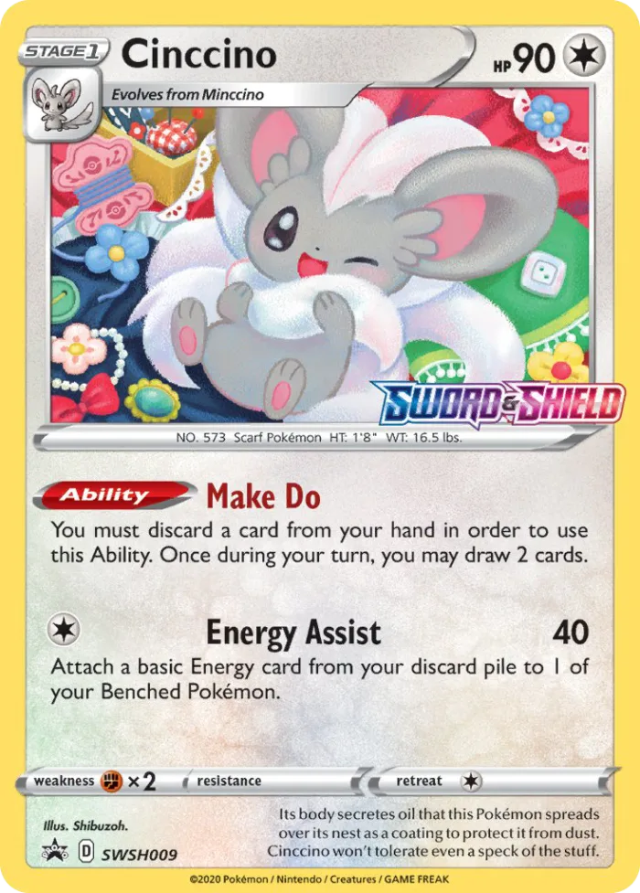 Cinccino #SWSH009 SWSH Black Star Promos Pokemon card