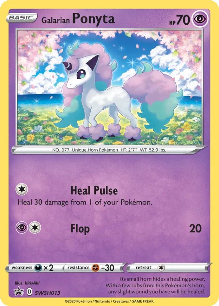 Galarian Ponyta #SWSH013 SWSH Black Star Promos Pokemon card