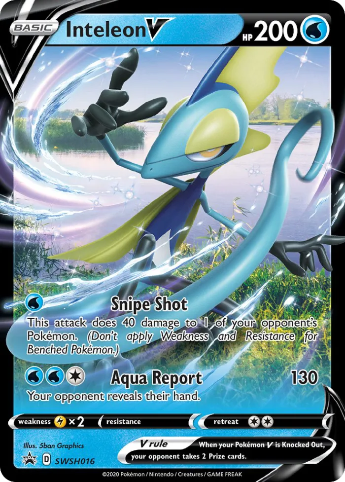 Inteleon V #SWSH016 SWSH Black Star Promos Pokemon card