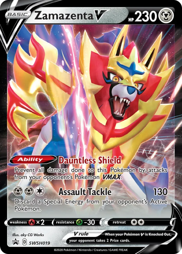 Zamazenta V #SWSH019 SWSH Black Star Promos Pokemon card