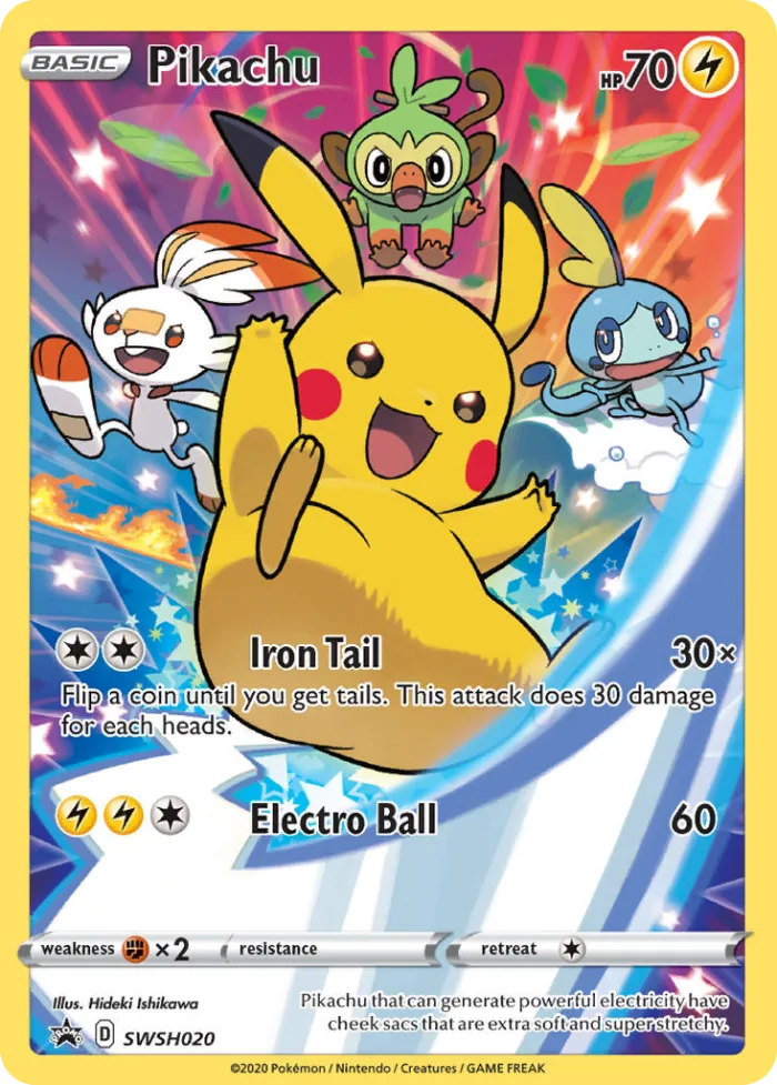 Pikachu #SWSH020 SWSH Black Star Promos Pokemon card