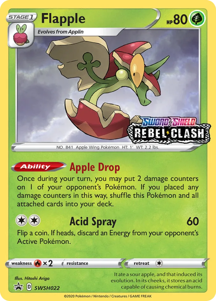 Flapple #SWSH022 SWSH Black Star Promos Pokemon card