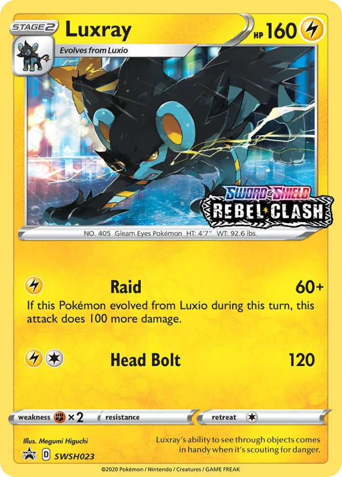Luxray #SWSH023 SWSH Black Star Promos Pokemon card