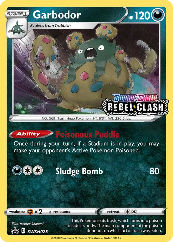 Garbodor #SWSH025 SWSH Black Star Promos Pokemon card