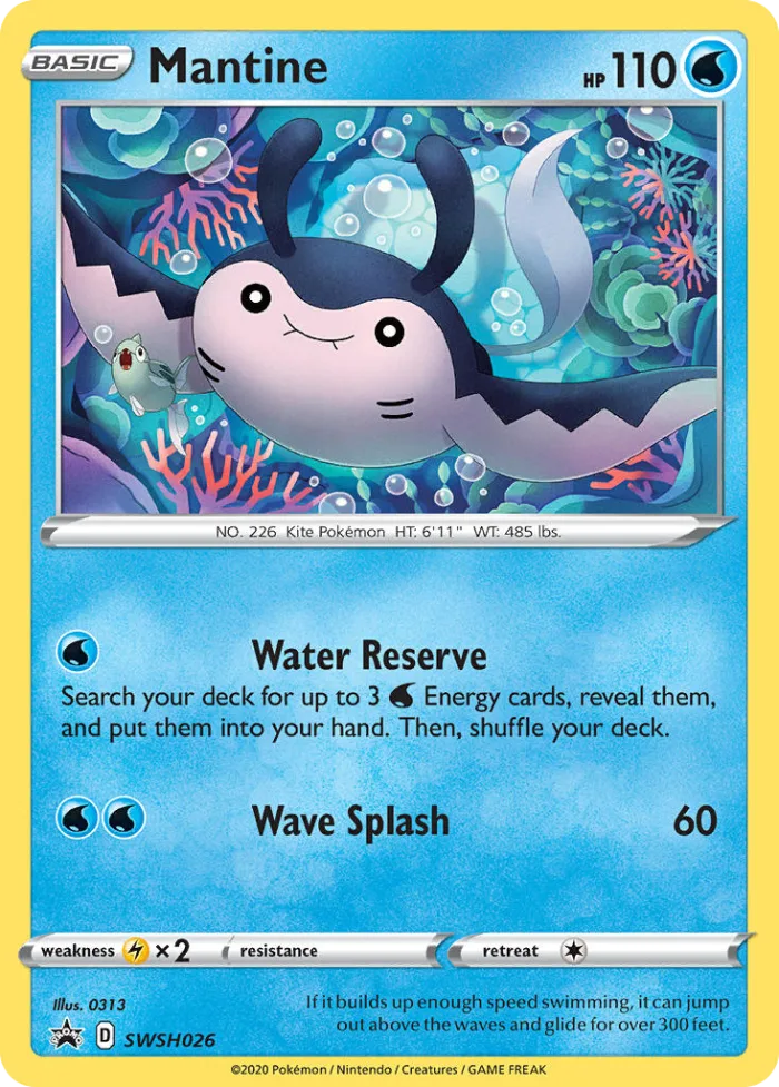 Mantine #SWSH026 SWSH Black Star Promos Pokemon card