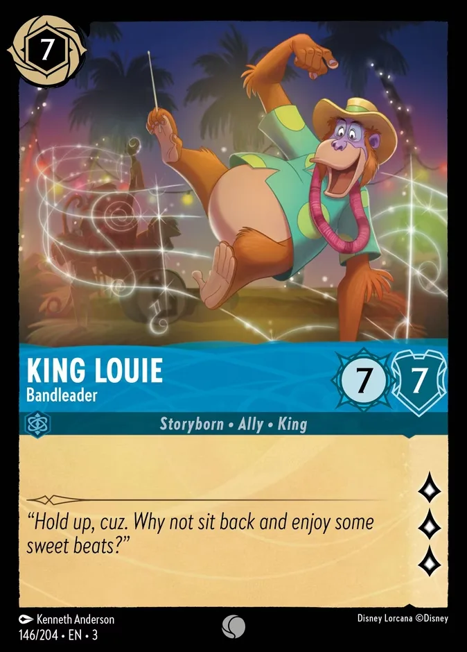 King Louie #146 Into the Inklands Disney Lorcana card