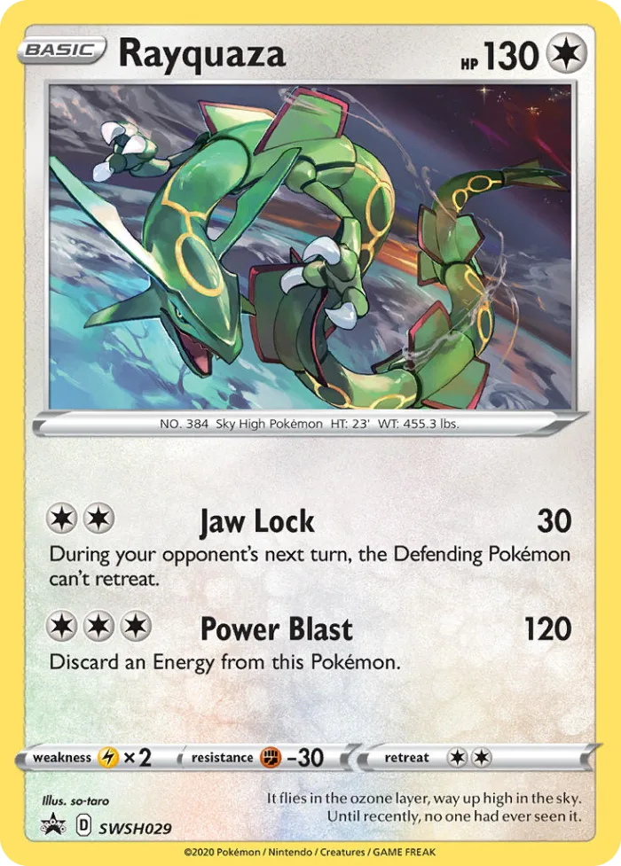 Rayquaza #SWSH029 SWSH Black Star Promos Pokemon card