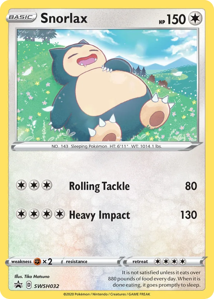 Snorlax #SWSH032 SWSH Black Star Promos Pokemon card