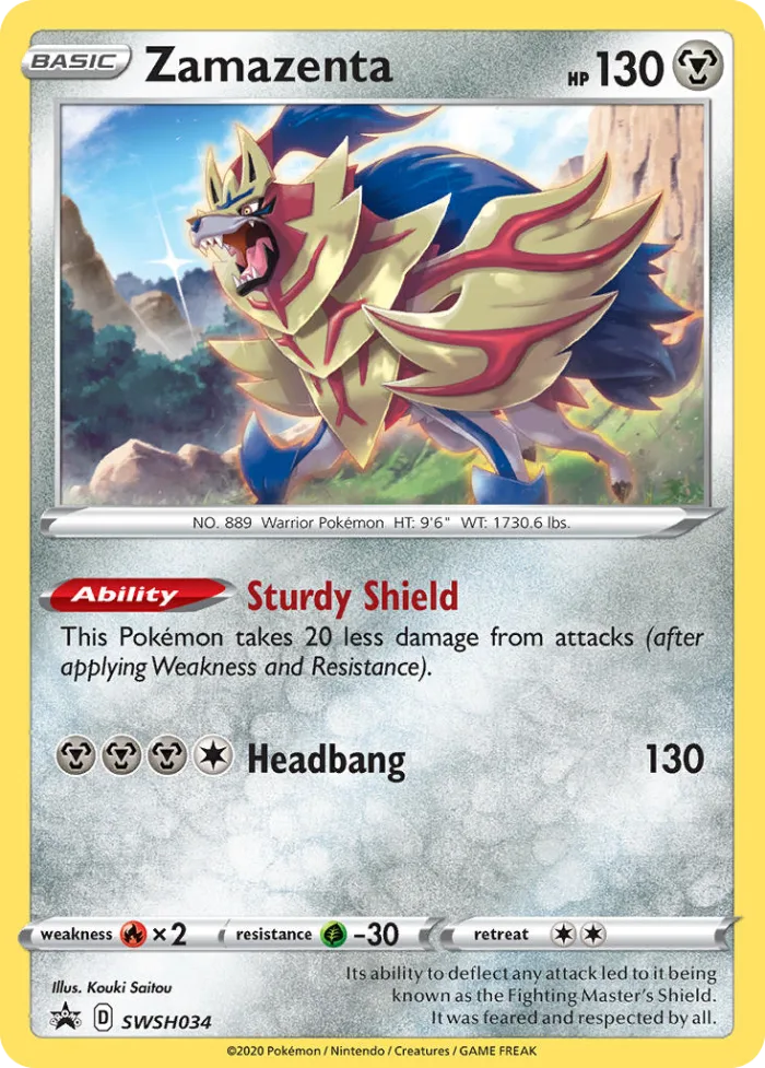 Zamazenta #SWSH034 SWSH Black Star Promos Pokemon card