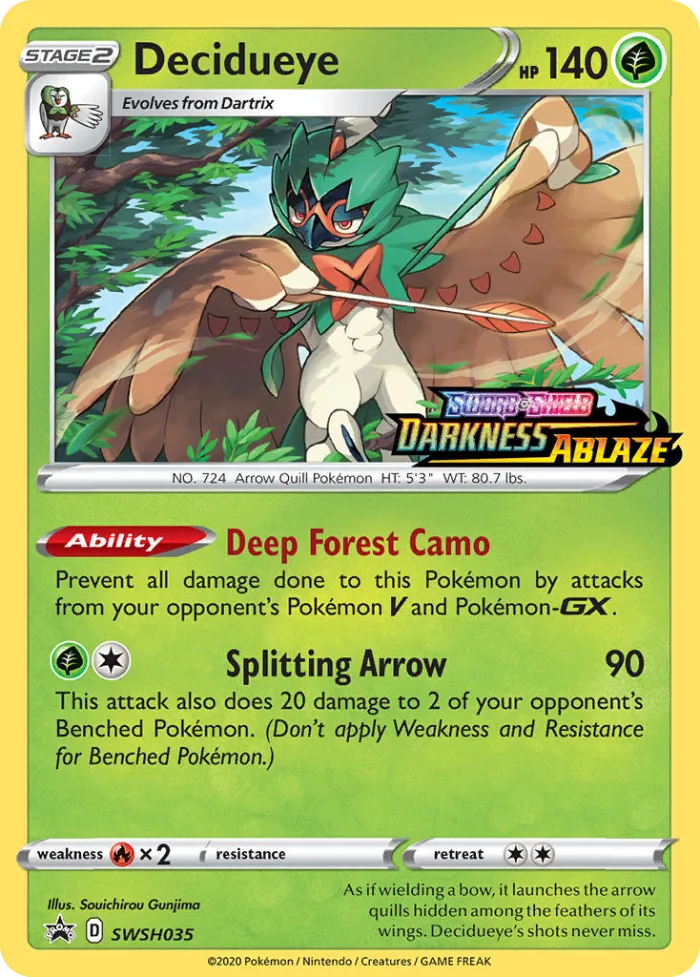 Decidueye #SWSH035 SWSH Black Star Promos Pokemon card