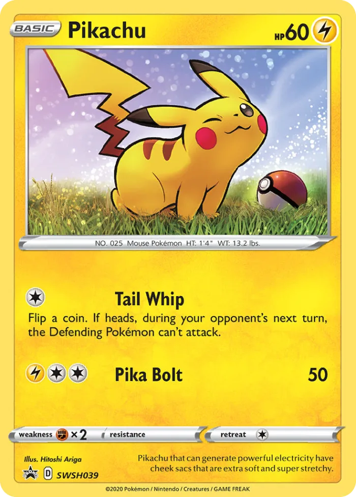 Pikachu #SWSH039 SWSH Black Star Promos Pokemon card
