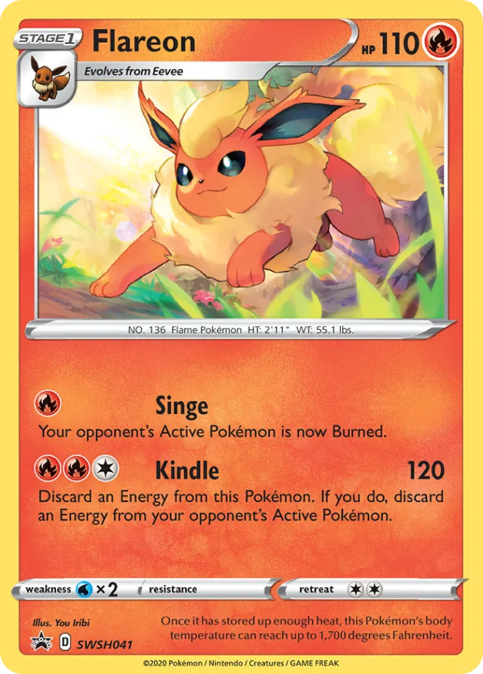 Flareon #SWSH041 SWSH Black Star Promos Pokemon card