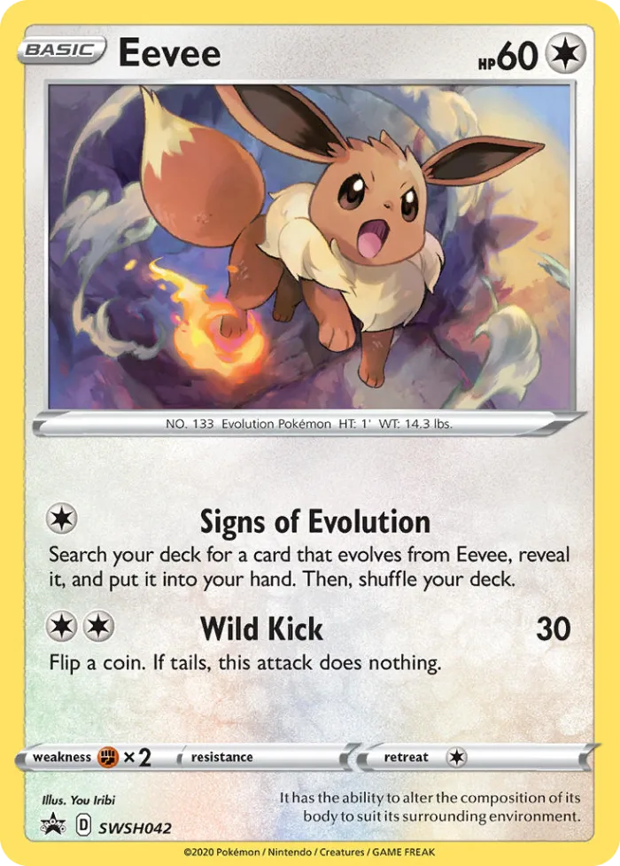 Eevee #SWSH042 SWSH Black Star Promos Pokemon card