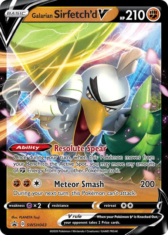 Galarian Sirfetch'd V #SWSH043 SWSH Black Star Promos Pokemon card