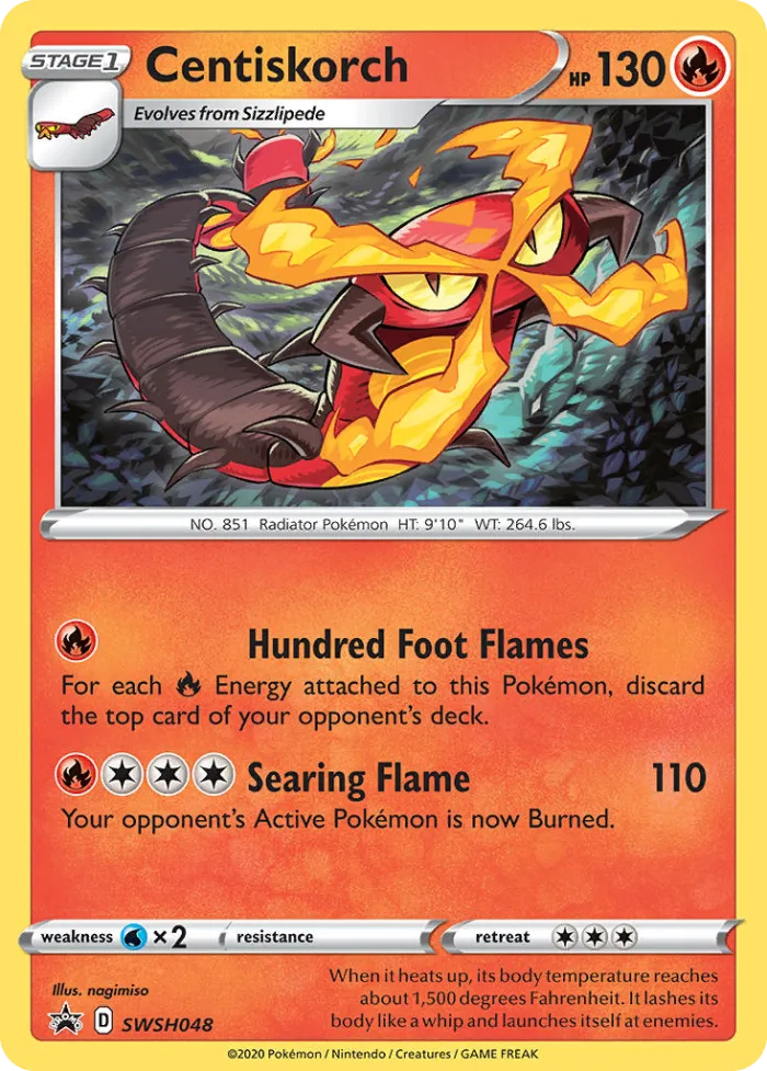 Centiskorch #SWSH048 SWSH Black Star Promos Pokemon card