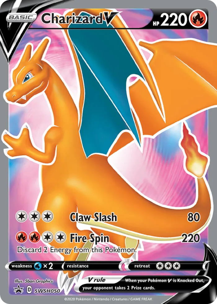 Charizard V #SWSH050 SWSH Black Star Promos Pokemon card