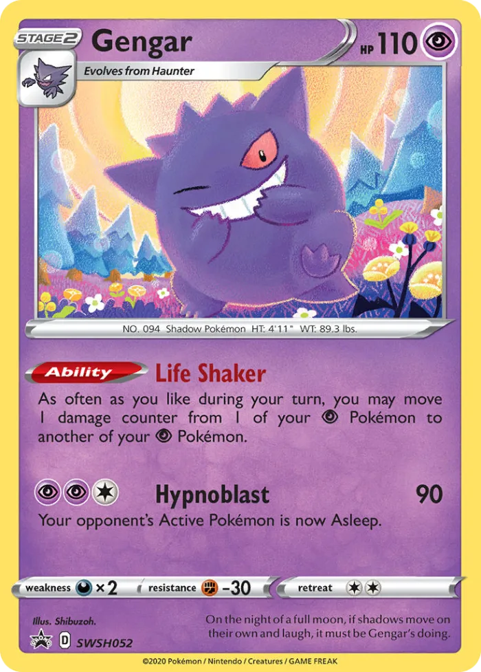 Gengar #SWSH052 SWSH Black Star Promos Pokemon card