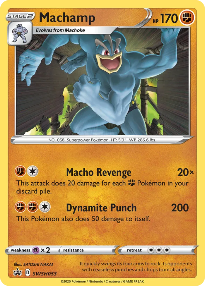 Machamp #SWSH053 SWSH Black Star Promos Pokemon card