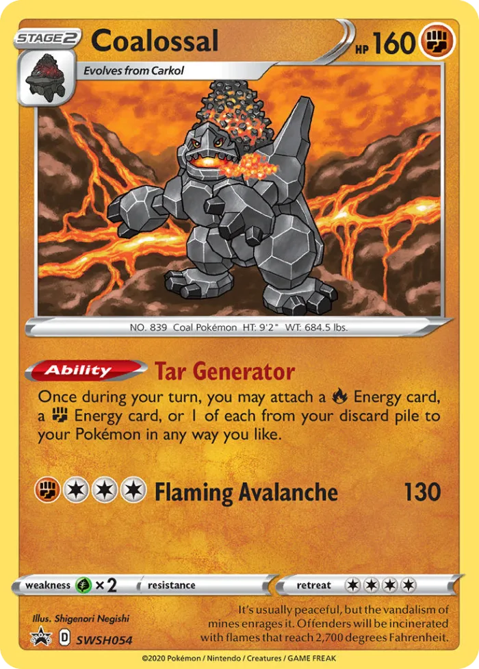 Coalossal #SWSH054 SWSH Black Star Promos Pokemon card