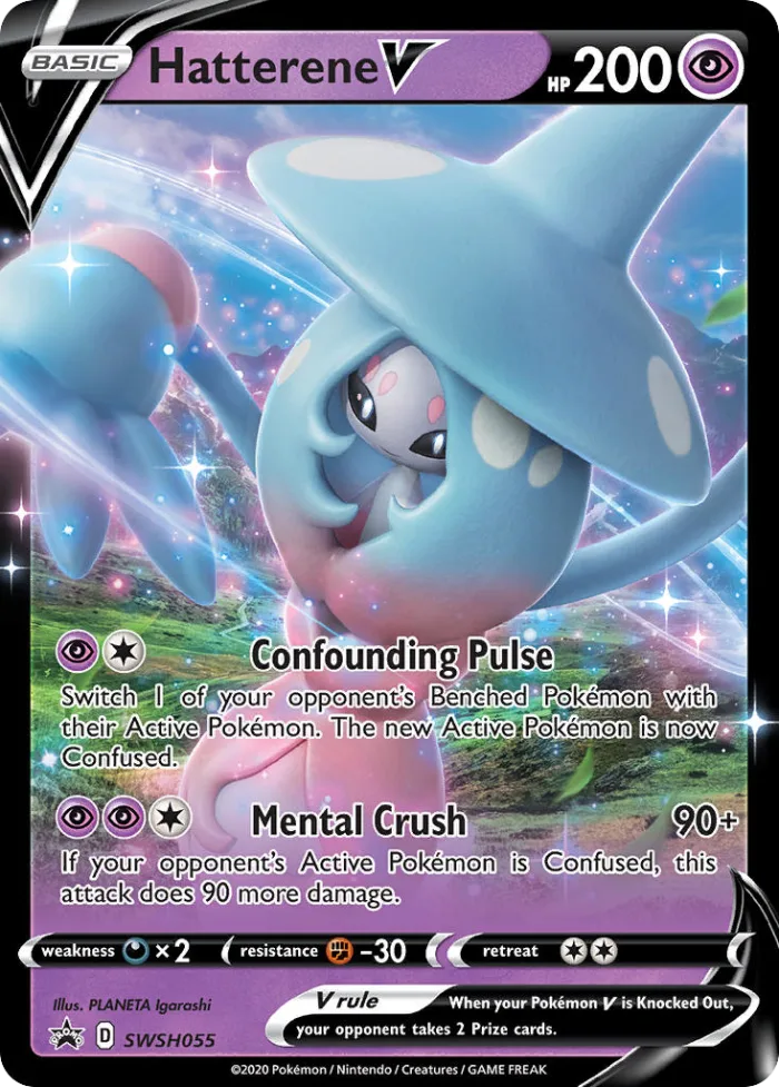 Hatterene V #SWSH055 SWSH Black Star Promos Pokemon card