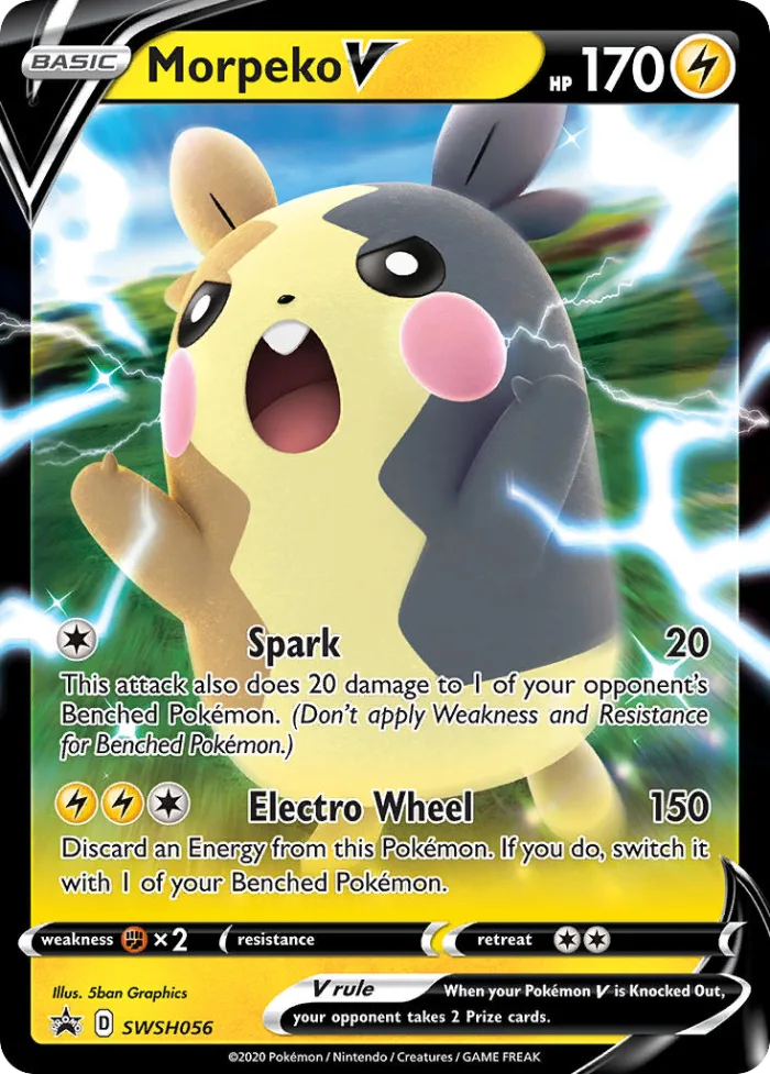 Morpeko V #SWSH056 SWSH Black Star Promos Pokemon card