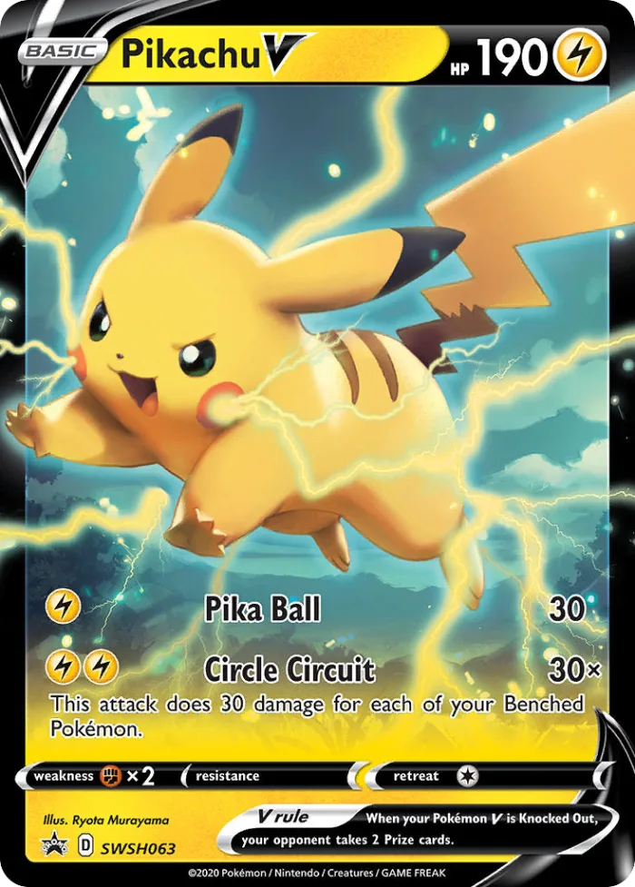 Pikachu V #SWSH063 SWSH Black Star Promos Pokemon card