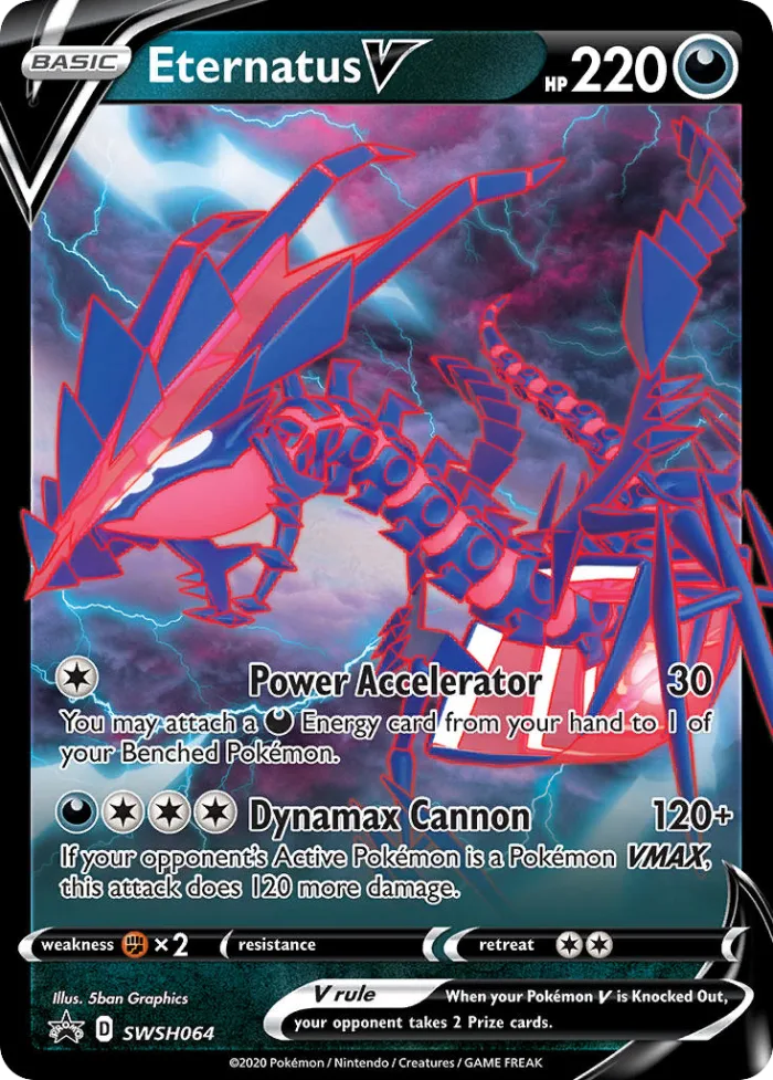 Eternatus V #SWSH064 SWSH Black Star Promos Pokemon card