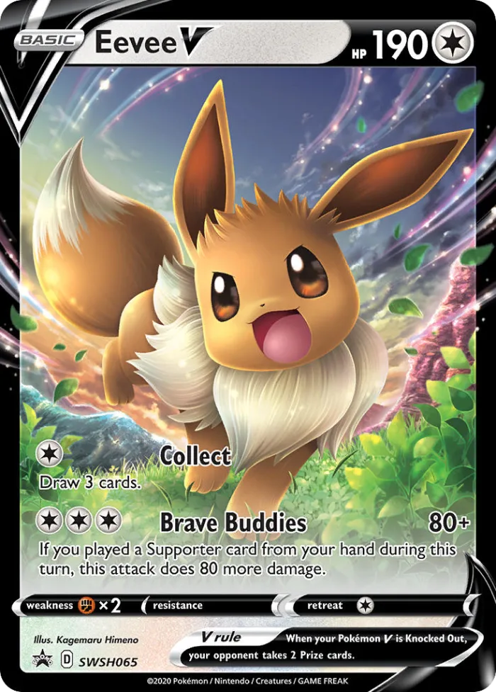 Eevee V #SWSH065 SWSH Black Star Promos Pokemon card