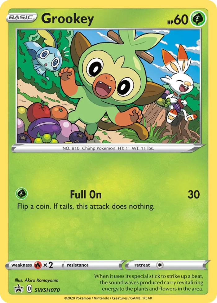 Grookey #SWSH070 SWSH Black Star Promos Pokemon card
