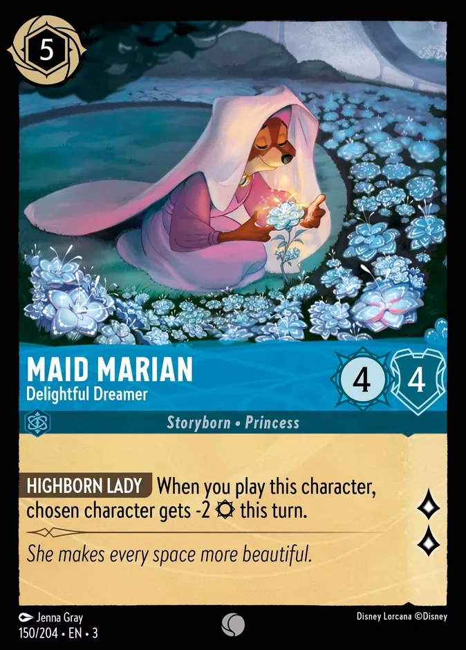 Maid Marian #150 Into the Inklands Disney Lorcana card