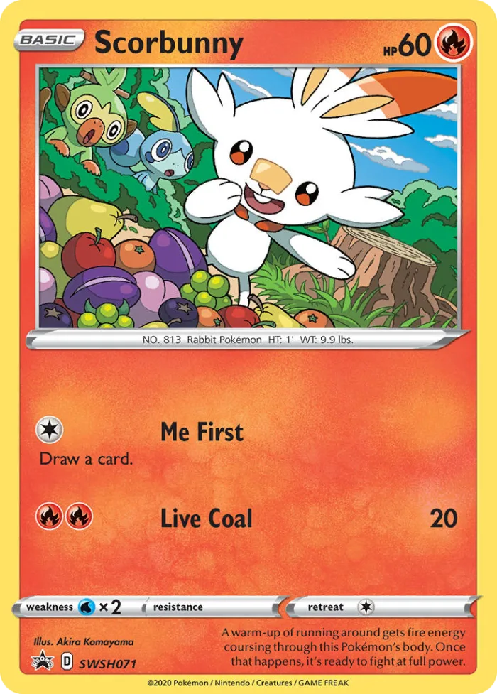 Scorbunny #SWSH071 SWSH Black Star Promos Pokemon card
