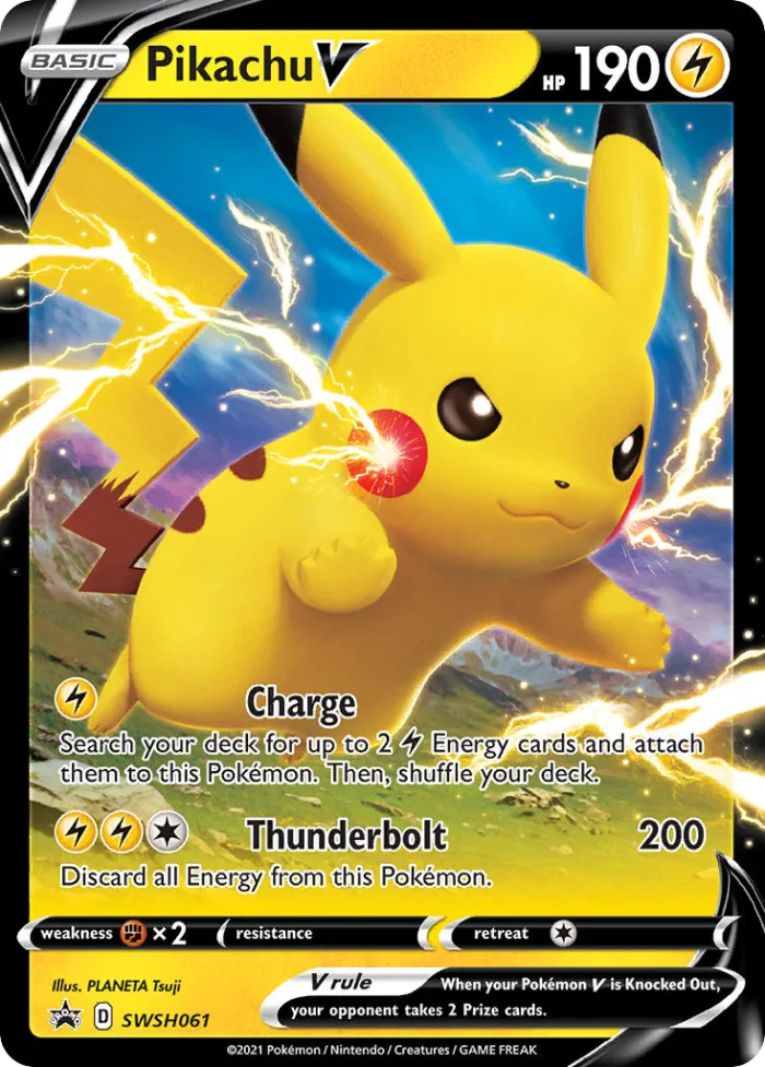 Pikachu V #SWSH061 SWSH Black Star Promos Pokemon card