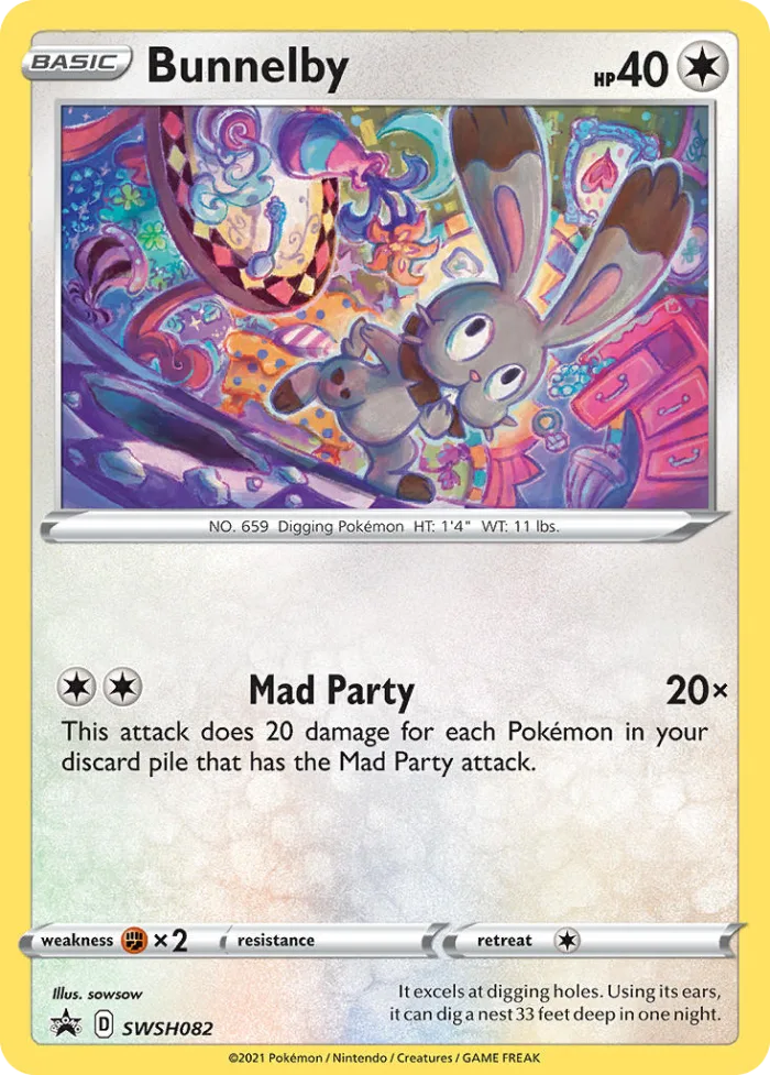 Bunnelby #SWSH082 SWSH Black Star Promos Pokemon card