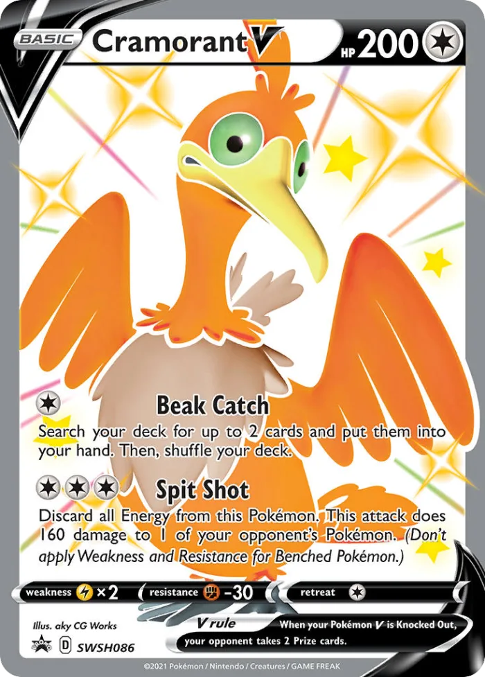 Cramorant V #SWSH086 SWSH Black Star Promos Pokemon card