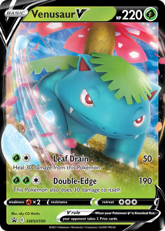 Venusaur V #SWSH100 SWSH Black Star Promos Pokemon card