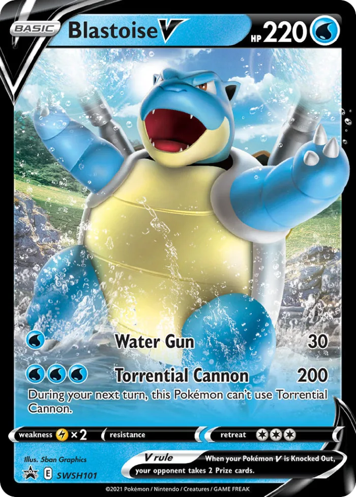Blastoise V #SWSH101 SWSH Black Star Promos Pokemon card