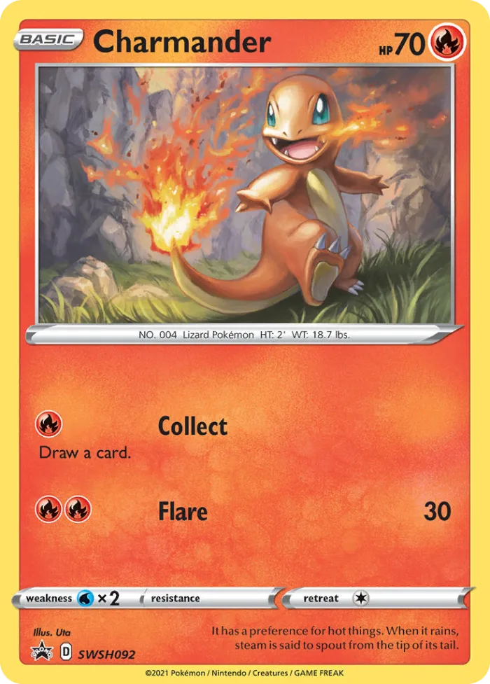 Charmander #SWSH092 SWSH Black Star Promos Pokemon card