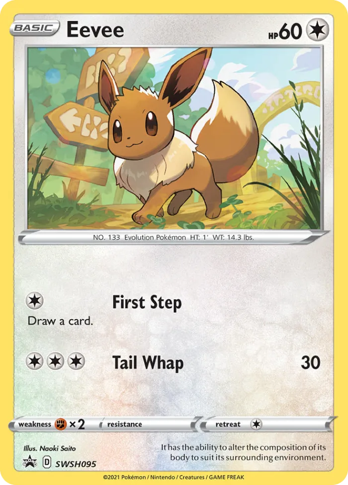 Eevee #SWSH095 SWSH Black Star Promos Pokemon card