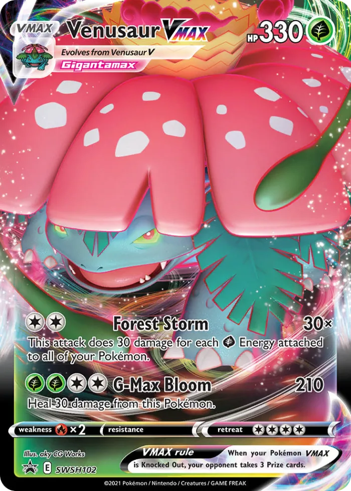 Venusaur VMAX #SWSH102 SWSH Black Star Promos Pokemon card
