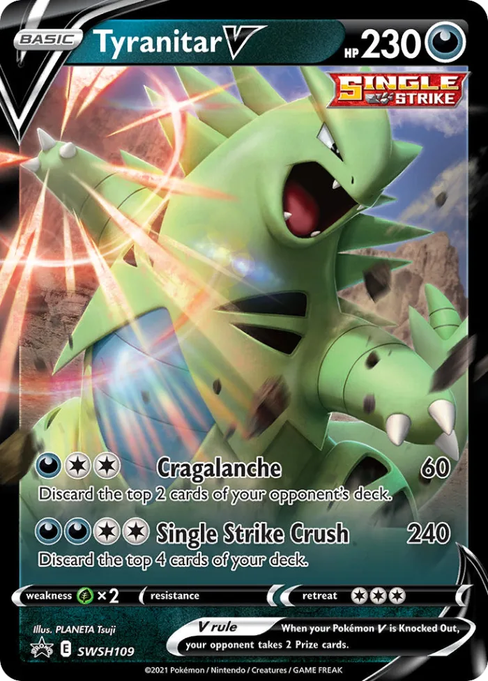 Tyranitar V #SWSH109 SWSH Black Star Promos Pokemon card