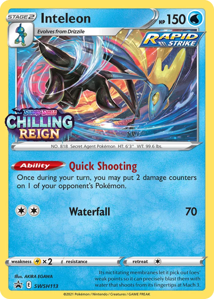Inteleon #SWSH113 SWSH Black Star Promos Pokemon card