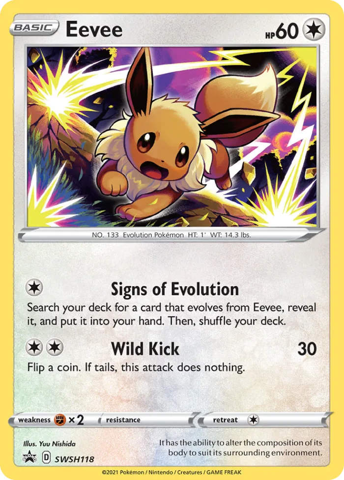 Eevee #SWSH118 SWSH Black Star Promos Pokemon card